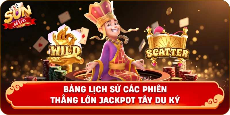 Bảng lịch sử các phiên thắng lớn Jackpot Tây Du Ký